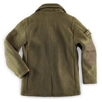 Oversized Metal Buttons Melton Wool Peacoat