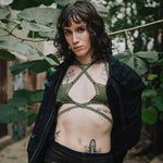 The Leather Stud Star Top