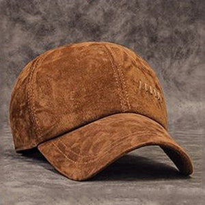 100% Genuine Sheepskin Suede Baseball Cap