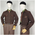 1930s Wool Jacket With Veritable Leather Lapels