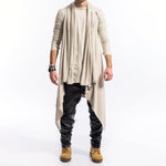 Men's Long Ruffle Cardigan