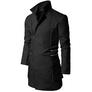 Men’s Casual Zip-up Slim Coat