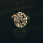 1970s Tree Bark Signet Ring