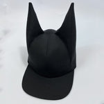 Pointed Ears Cap in black wool