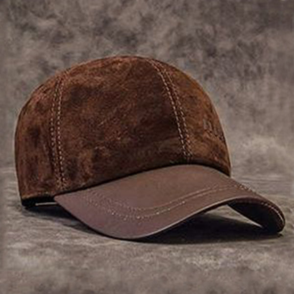 100% Genuine Sheepskin Suede Baseball Cap