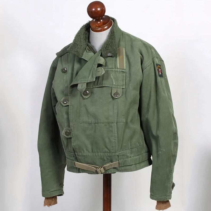 Vintage 60s Swedish Army Motorcycle Jacket Mens C50 Military Tanker