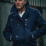 Oversized Metal Buttons Melton Wool Peacoat