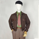 1930s Wool Jacket With Veritable Leather Lapels
