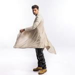 Men's Long Ruffle Cardigan