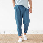 Men's Elastic Waist Linen Pants