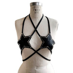 The Leather Stud Star Top