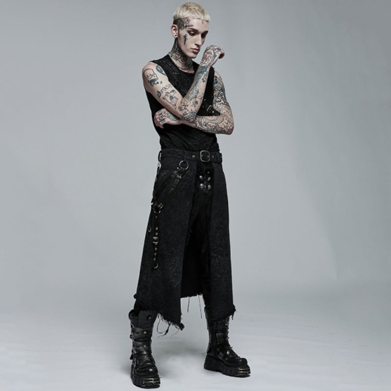 Gothic Punk Rock Skirt For Men