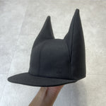 Pointed Ears Cap in black wool