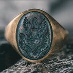 Viktorianischer Wappenintaglio-Siegelring