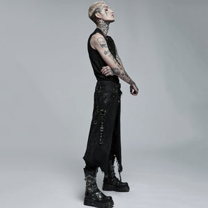 Gothic Punk Rock Skirt For Men