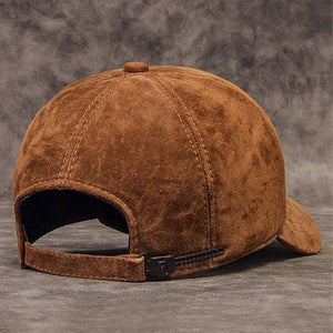 100% Genuine Sheepskin Suede Baseball Cap