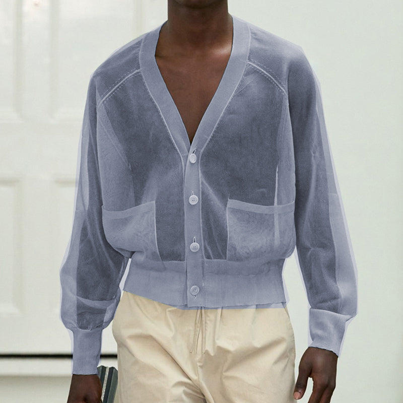 Men's Sheer Knit Outerwear