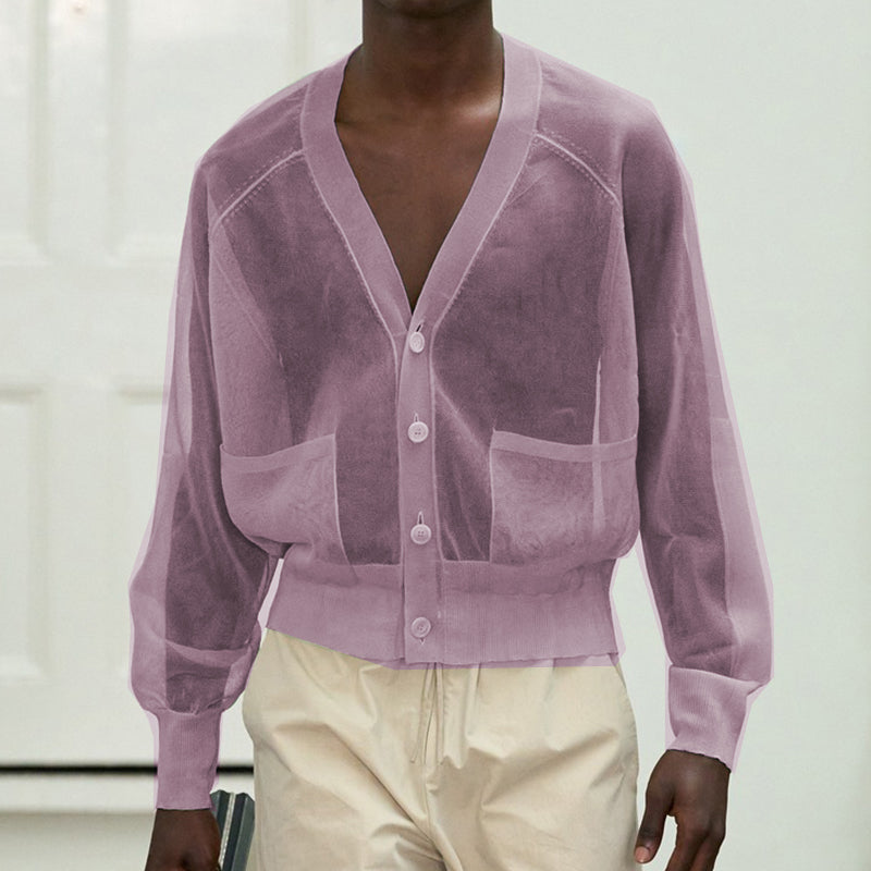 Men's Sheer Knit Outerwear