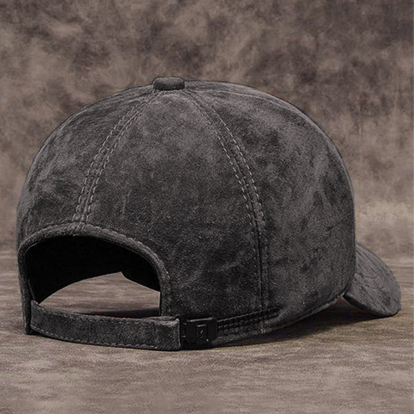 100% Genuine Sheepskin Suede Baseball Cap