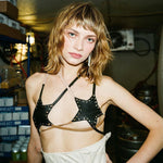 The Leather Stud Star Top