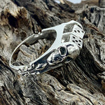 Sterling Silver Dice Ring: Skull & Fleur-de-lis, Moving Dice