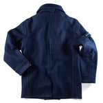 Oversized Metal Buttons Melton Wool Peacoat