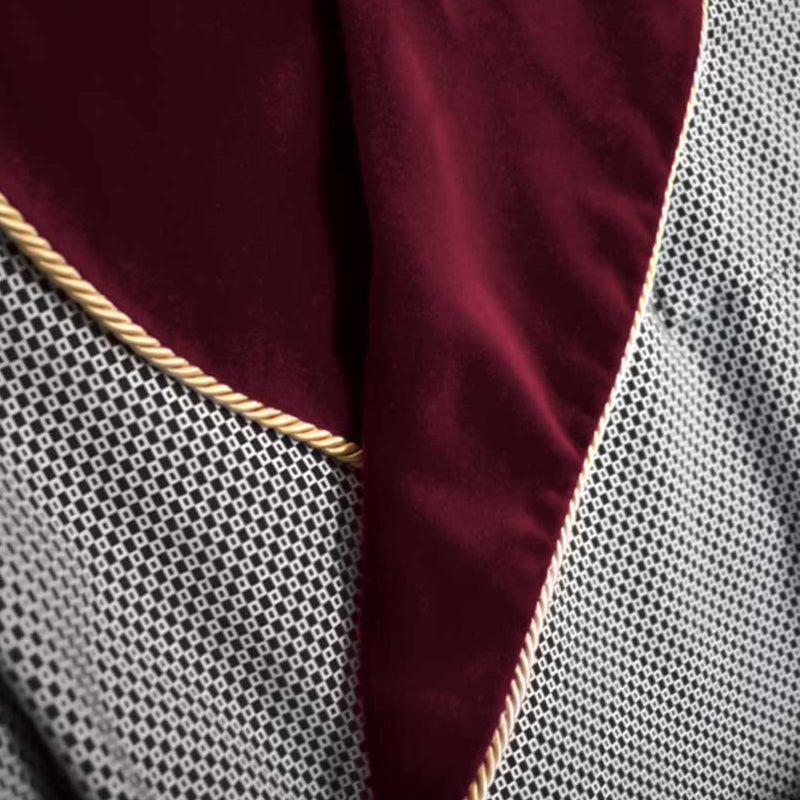 Men’s Dressing Gown Burgundy Velvet