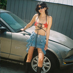 The Leather Stud Star Top