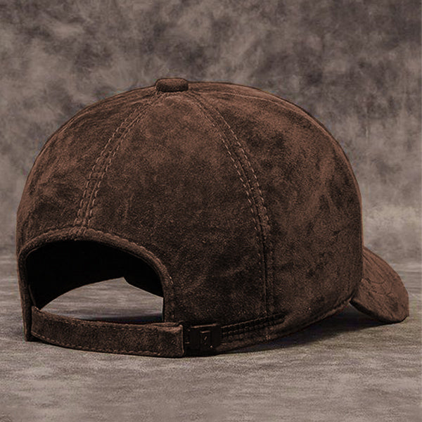 100% Genuine Sheepskin Suede Baseball Cap