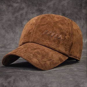 100% Genuine Sheepskin Suede Baseball Cap