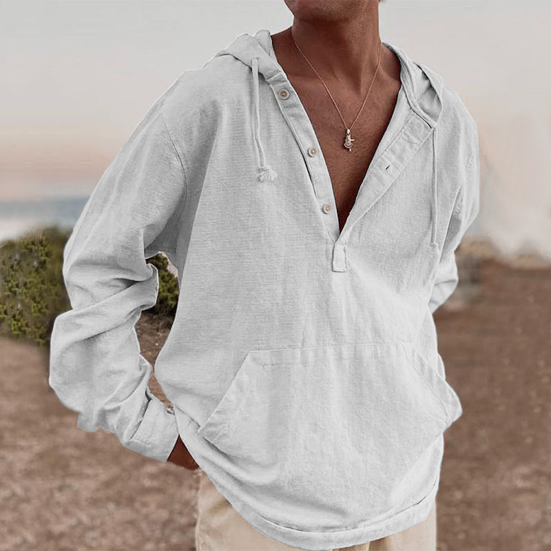 Men's AnSan Linen Hood Sweatshirt