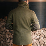 Oversized Metal Buttons Melton Wool Peacoat