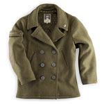 Oversized Metal Buttons Melton Wool Peacoat