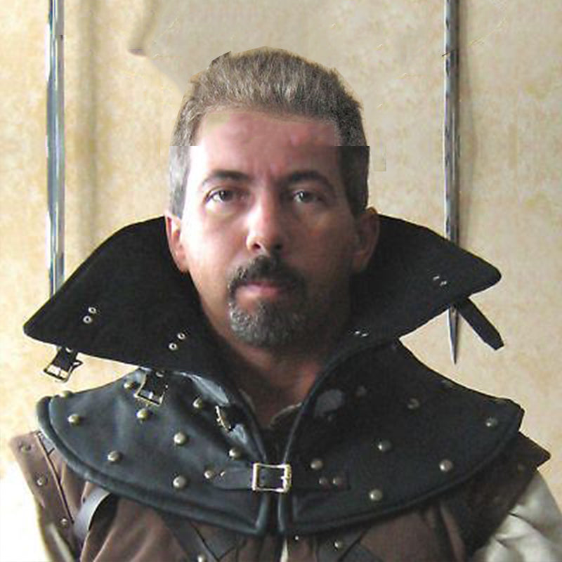 Medieval Armor Leather Padded Collar with Studs