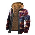 Men's Retro Check Pattern Stitching Warm Wanderer Jacket IIIV