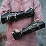 Medieval Warrior LARP Leather Bracers