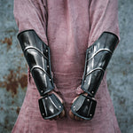 Medieval Warrior LARP Leather Bracers