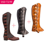 [Couple] Mens Leather Buttons Spats