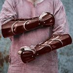 Medieval Warrior LARP Leather Bracers