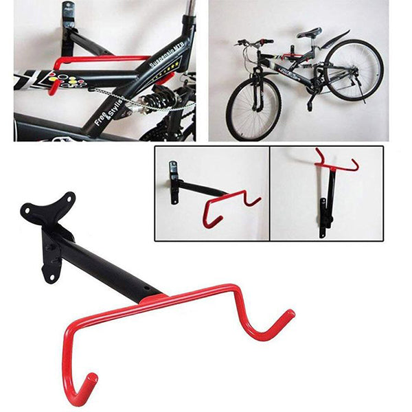 Dual Hook Folding Garage Wall Mounted Bicycle Bike Storage Stand