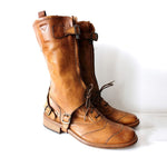 [Couple] Mens Leather Zipper Spats