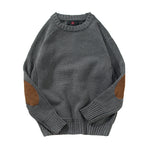 Herrenstrickpullover mit Ellbogenpatch