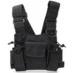 Radio Chest Harness with Front Pockets and Two Way Walkie Talkie Clip (Rescue Essential)