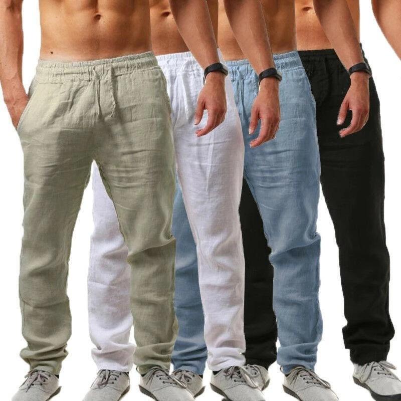 Men's Drawstring Linen Pants