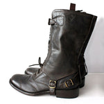 [Couple] Mens Leather Zipper Spats