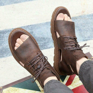 Men's Leather High Top Sandals