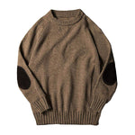 Herrenstrickpullover mit Ellbogenpatch