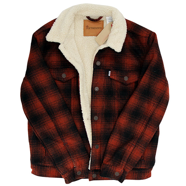 Retro Check Sherpa Trucker Jacket