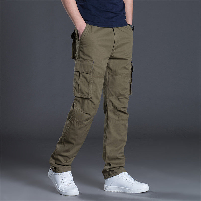 Mens Overalls Pockets Cargo Pants