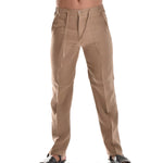 Mens Casual Linen Pants Elastic Drawstring Waist Summer Loose Fit Long Beach Yoga Pants